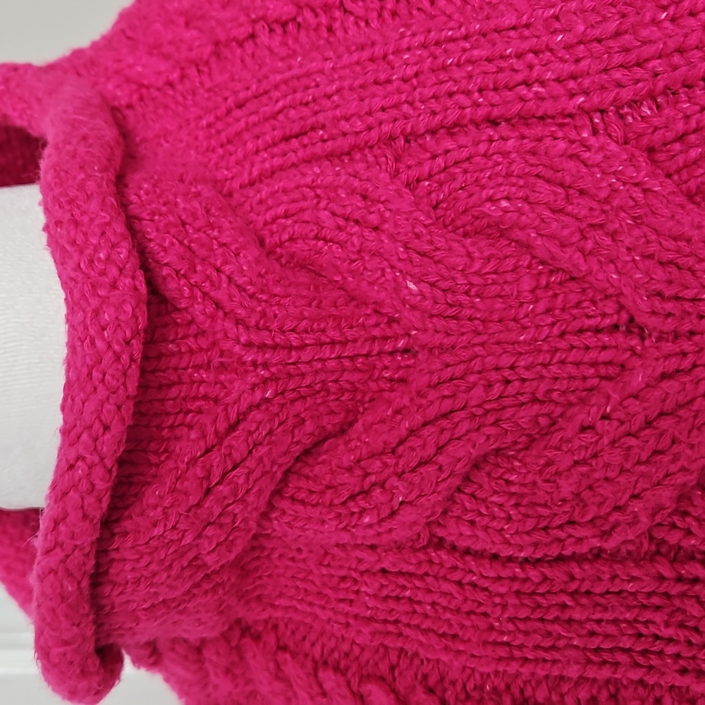 Pilcro Anthropologie Women's Pink Mock-Neck Cable-Knit Sweater Size XS - Picture 7 of 11